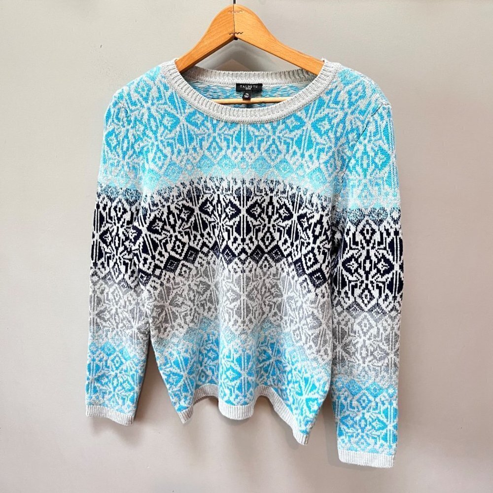 Talbots Fair Isle Lambswool‎ blend Sweater- Size MP